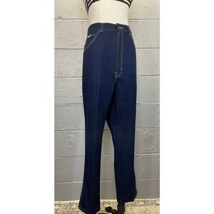 Vtg 80s Deadstock NWT Dark Wash High Waist Zip Ankle Bareback Zalerno Jeans